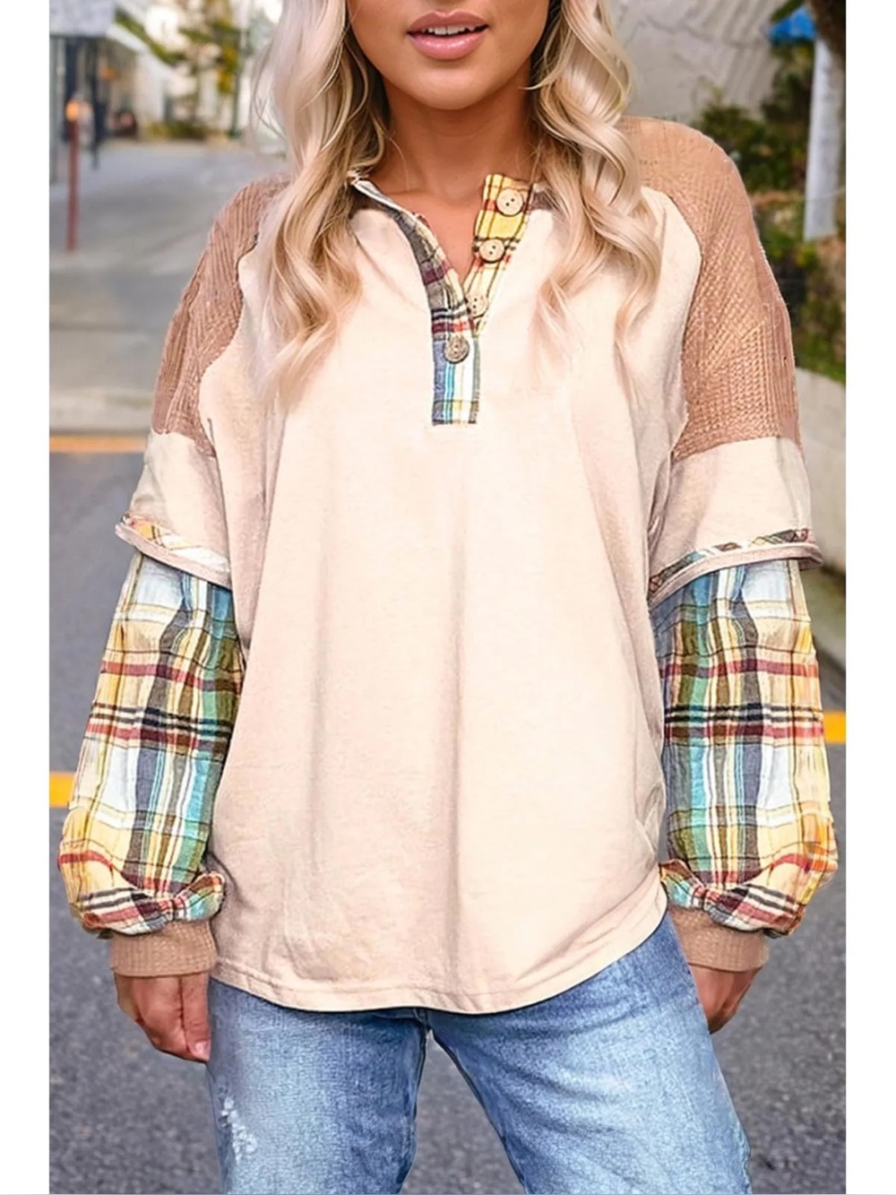 Easel Long Sleeve Boutique Top